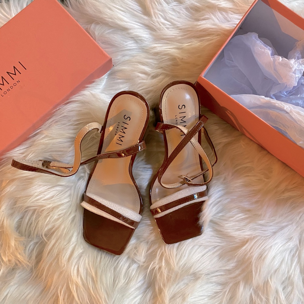 Brown Strappy Heels Size 5
